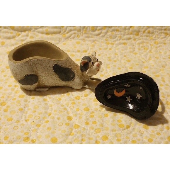 HARMONY KINGDOM MEOW AT THE MOON SERIES SMALL TRINKET CAT BOX BIANCA THE CAT - Picture 6 of 10